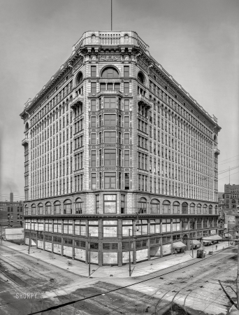 Photo showing: Rose Building -- Cleveland, Ohio, circa 1901. Rose Building, Prospect Avenue and Ninth Street.