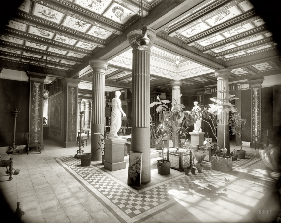 Photo showing: The Glory that Was Saratoga Springs -- Saratoga Springs, New York, circa 1901. Atrium in the House of Pansa.