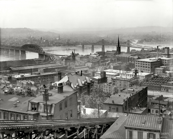 Photo showing: Cincinnati -- Cincinnati from Mount Adams, circa 1909.