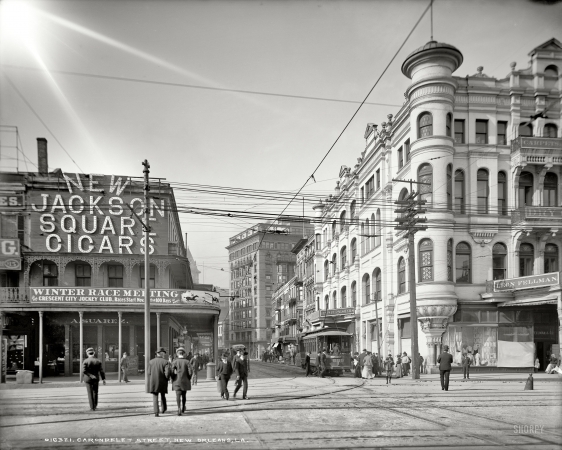 Photo showing: Carondelet Street -- New Orleans circa 1905.