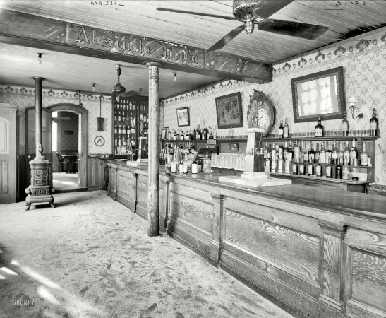 Photo showing: Absinthe Room -- New Orleans circa 1906. Old Absinthe House - the bar.