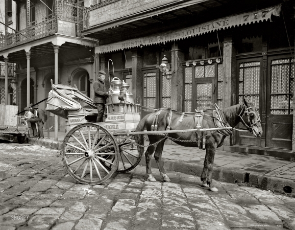 Photo showing: Milk Cart -- New Orleans circa 1903.