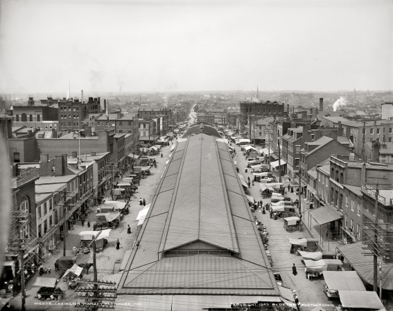 Photo showing: Lexington Market -- Baltimore, Maryland, circa 1903.