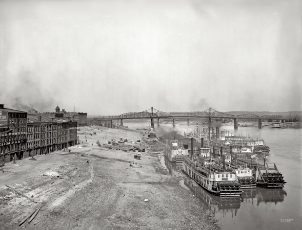 Photo showing: Ohio River Levee -- The Ohio River circa 1904. Along the levee, Cincinnati.