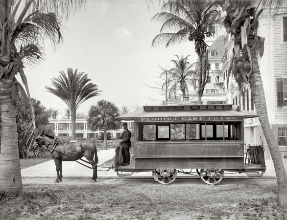 Photo showing: Palm Beach Trolley -- Florida circa 1905.