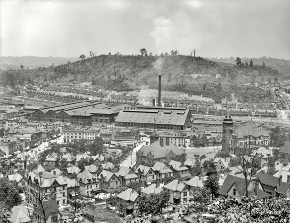 Photo showing: Wilmerding, Pennsylvania: 1905 -- Plant of the Westinghouse Air Brake Co.