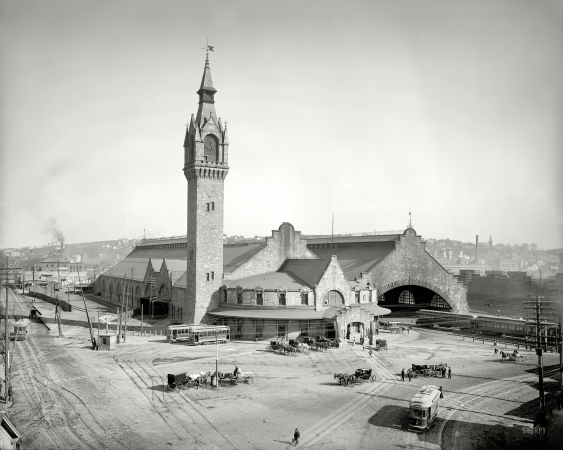 Photo showing: Worcester Station -- Union Station, circa 1906.