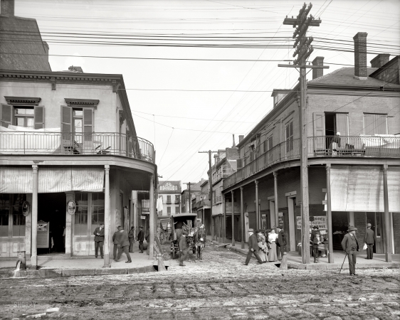 Photo showing: New Orleans: 1906 -- Italian headquarters, Madison Street.