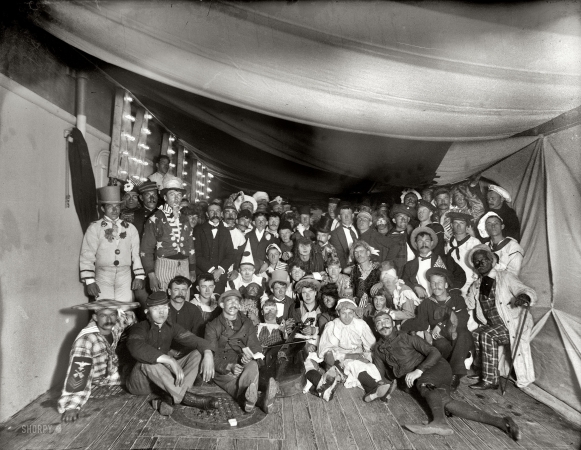 Photo showing: Remember the Maine: 1896 -- A fancy dress ball, aboard the ill-fated U.S.S. Maine.