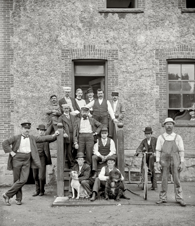 Photo showing: See Us for TLC -- New York circa 1900. Stewards and nurses, Brooklyn Navy Yard hospital.