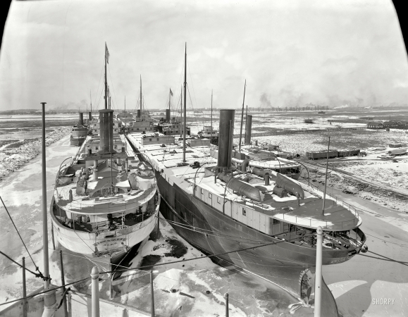 Photo showing: Freighters in Winter -- Circa 1905. Freighters in winter quarters.