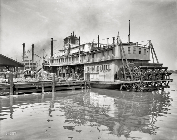 Photo showing: John Quill: 1910 -- Sternwheeler John Quill, packet steamer.