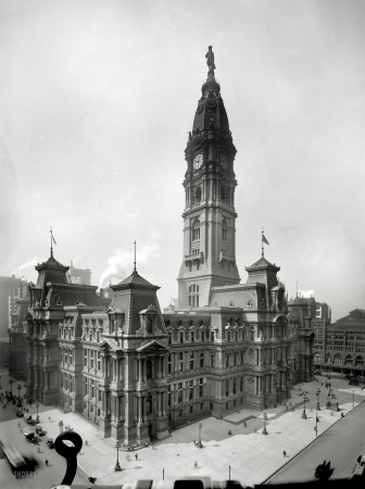 Photo showing: The Biggest City Hall -- Philadelphia circa 1910.