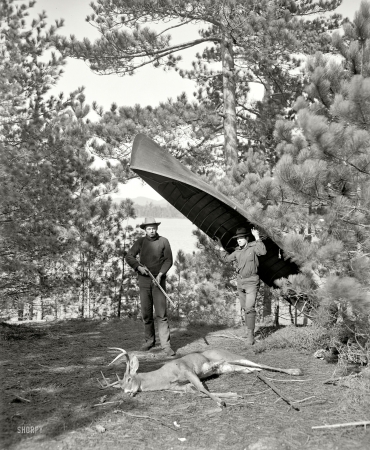 Photo showing: The Sportsmen -- Hunting in the Adirondacks. Upstate New York circa 1905.