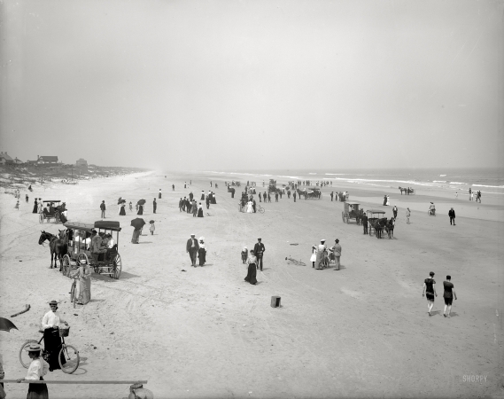 Photo showing: Into the Mists of Time -- Florida circa 1904. Daytona Beach at Seabreeze.