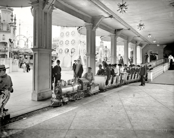 Photo showing: Light Rail -- New York circa 1905. Miniature railway, Coney Island.