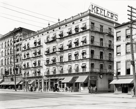 Photo showing: Keelers -- Albany, New York, 1908. Keeler's Hotel.