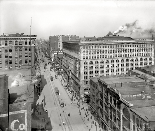 Photo showing: Main Street Buffalo -- Buffalo, New York Circa 1905.