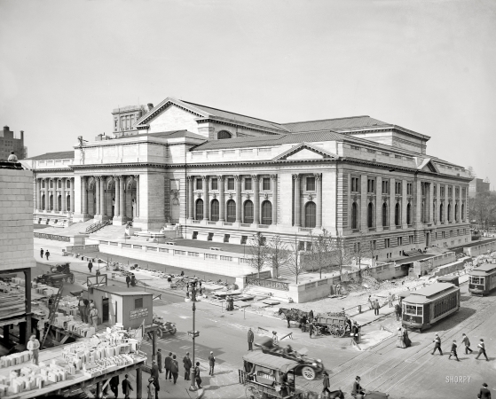 Photo showing: The New NYPL -- New York Public Library, circa 1910, before the lions.