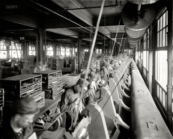 Photo showing: Polishing Dept. -- National Cash Register Co., Dayton, Ohio, circa 1902.