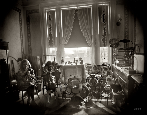 Photo showing: The Childrens Hour -- Circa 1915. The nursery is all it says on this one. Come play with us!