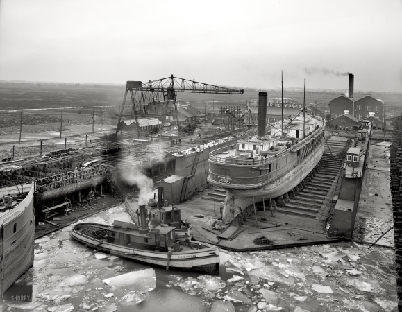 Photo showing: Great Lakes Engineering Works -- Ecorse, Michigan, circa 1906.
