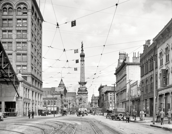 Photo showing: Indianapolis: 1907 -- West Market Street, Indianapolis, Indiana.