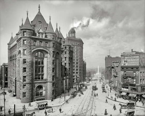 Photo showing: Buffalo Bank -- Buffalo, New York, circa 1908. Erie County Savings Bank, Niagara Street.
