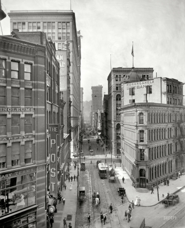 Photo showing: Wood Street -- Pittsburgh circa 1910. Wood Street from Liberty Avenue.