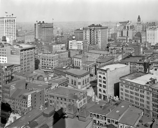 Photo showing: Rooftops of Baltimore -- Baltimore from the Emerson tower. circa 1912.