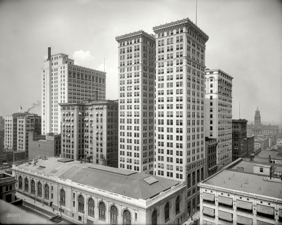 Photo showing: New Detroit: 1913 -- Dime, Penobscot, and Ford buildings.
