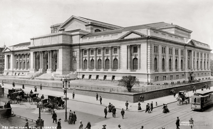 Photo showing: NYPL -- The New York Public Library under construction, circa 1908.