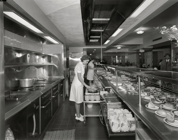 Photo showing: Gleaming Cafeteria -- Washington, D.C. December 3, 1946. Sholl's Georgian Cafeteria, 3027 14th Street N.W.