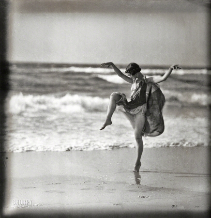 Photo showing: Isadorable -- Long Beach, Long Island, New York, circa 1921. Anna (Denzel) Duncan dancing.