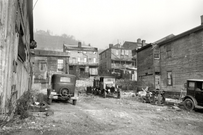 Photo showing: Neighbors. -- December 1935. Hamilton County, Ohio. Cincinnati slum dwellings.