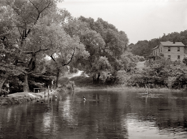 Photo showing: The Old Swimming Hole -- Pine Grove Mills, Pennsylvania, July 1941.
