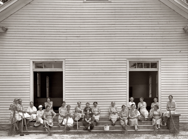 Photo showing: The Church Ladies -- Gordonton, North Carolina, July 1939. Women of the congregation of Wheeler's Church on annual clean up day.