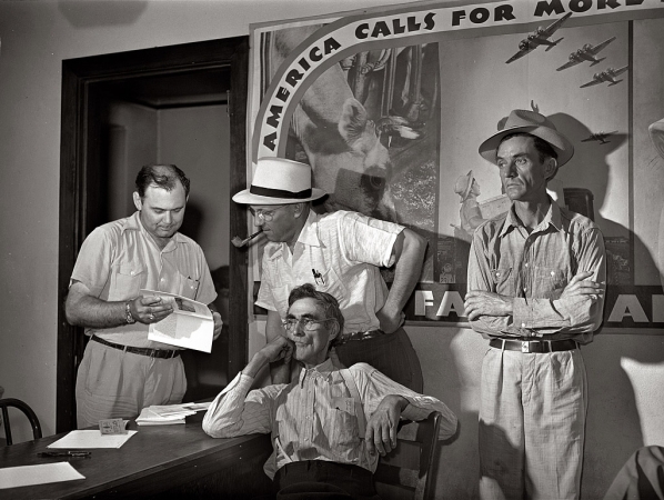 Photo showing: America Calls For More: 1942 -- County agent's office in Florence, Alabama.