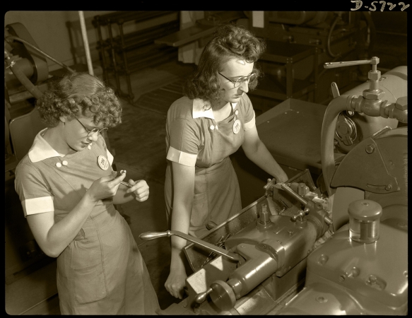 Photo showing: Grinder Girls -- Grinder operators at Republic Drill & Tool, Chicago. August 1942.
