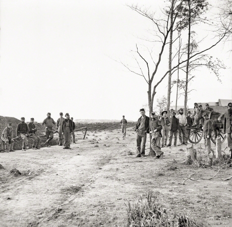 Photo showing: Winter Quarters -- 1864-65. 13th New York Heavy Artillery, Winter Quarters, Petersburg, Va.