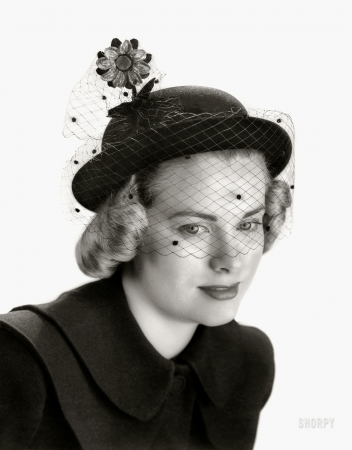 Photo showing: Best Hatted -- Princess Grace of Monaco, named 'Best Hatted Woman in the World' by the Millinery Institute
of America, shown in 1949 as a teen-age hat model for the United States millinery industry. 
