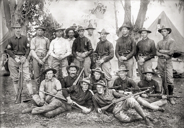 Photo showing: California Rifles -- 1908. California rifle team at Camp Perry, Ohio.