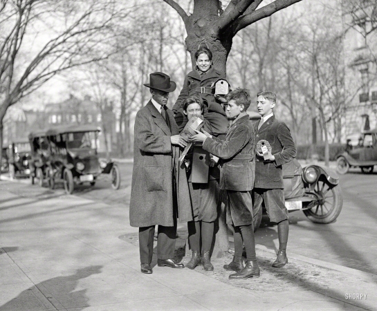Photo showing: Birdhouse Boys -- Jan. 20, 1921. Washington, D.C. American Forestry Association bird house contest.