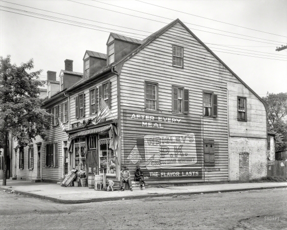 Photo showing: After Every Meal -- Fredericksburg, Virginia, circa 1928. John Paul Jones House, Main Street.