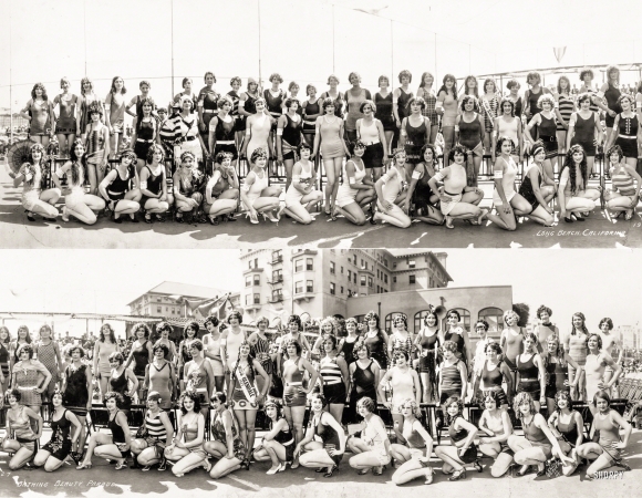 Photo showing: Jazz Age Pulchritude -- Long Beach, California, Bathing Beauty Parade -- 1927.