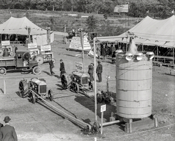Photo showing: Tractor Expo -- October 1922. Washington, D.C. Fordson tractor exposition at Camp Meigs.