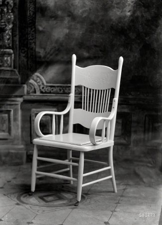 Photo showing: The Beall Chair -- Washington, D.C., circa 1898. Dr. Beall 'old-fashioned chair'.