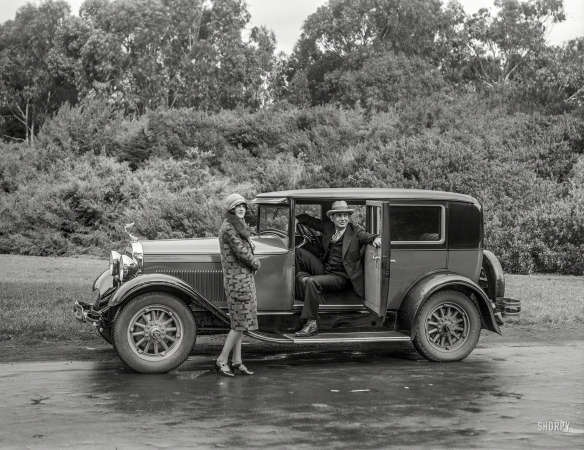 Photo showing: Sodden Six -- San Francisco, 1928. Hudson Super Six Sedan at Golden Gate Park.