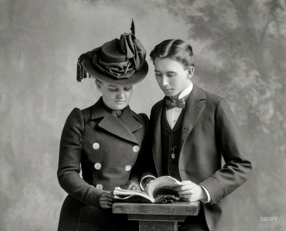Photo showing: Ekin and Ekin -- Circa 1899. Ekin, L.M. Lorian Moreau Ekin and his new bride, the former Martha Lucile Agnew.