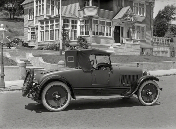 Photo showing: Playboy McMansion -- San Francisco circa 1923. Jordan Playboy roadster.